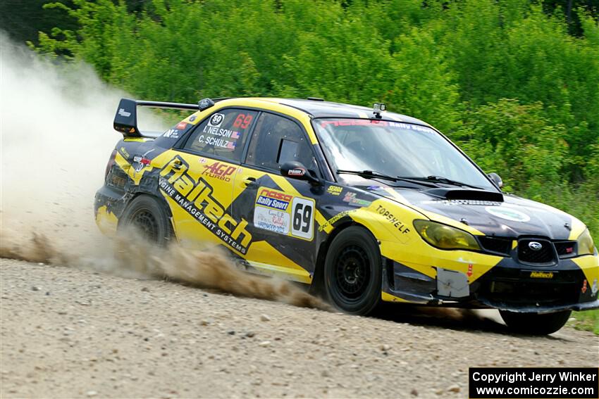 Colin Schulz / Ian Nelson Subaru WRX STi on SS1, Camp 3 North.