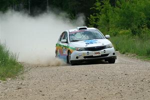 Sam Jacques / Trevor LaCombe Subaru Impreza on SS1, Camp 3 North.