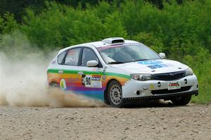 Sam Jacques / Trevor LaCombe Subaru Impreza on SS1, Camp 3 North.