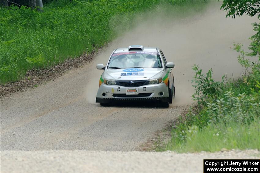 Sam Jacques / Trevor LaCombe Subaru Impreza on SS1, Camp 3 North.