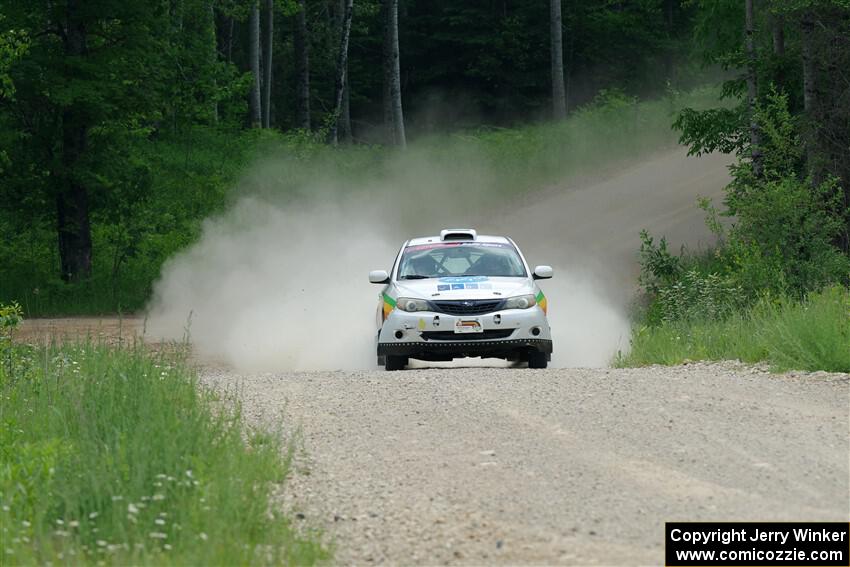 Sam Jacques / Trevor LaCombe Subaru Impreza on SS1, Camp 3 North.