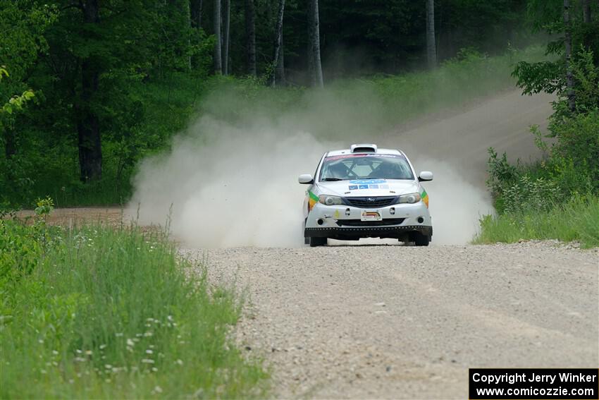 Sam Jacques / Trevor LaCombe Subaru Impreza on SS1, Camp 3 North.