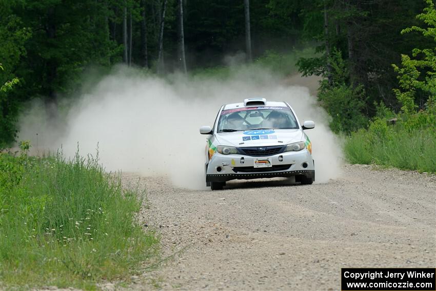 Sam Jacques / Trevor LaCombe Subaru Impreza on SS1, Camp 3 North.