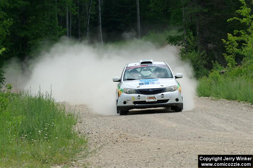 Sam Jacques / Trevor LaCombe Subaru Impreza on SS1, Camp 3 North.