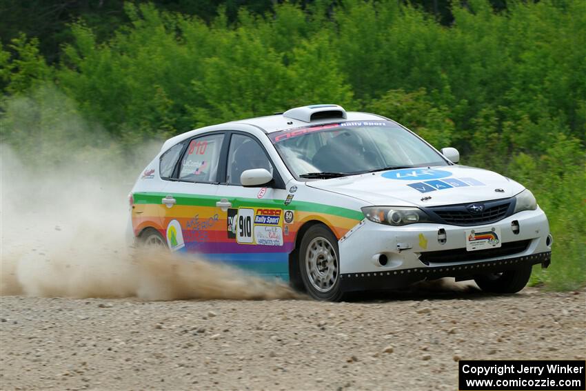 Sam Jacques / Trevor LaCombe Subaru Impreza on SS1, Camp 3 North.