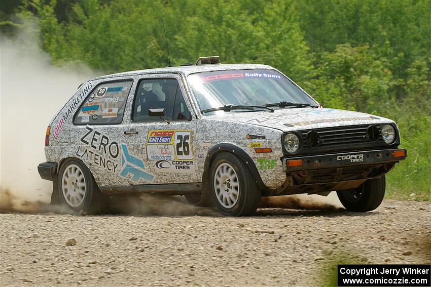 Mark Rokus / Mike Van Alphen VW GTI on SS1, Camp 3 North.