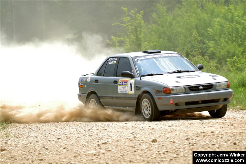 Dexter Clark / Jon McCallie Nissan Sentra SE-R on SS1, Camp 3 North.