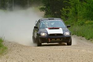 Mike Ryan's Subaru Impreza 2.5RS on SS1, Camp 3 North.