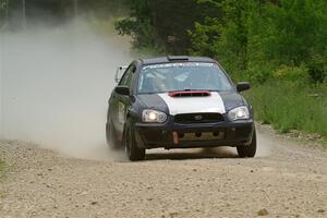 Mike Ryan's Subaru Impreza 2.5RS on SS1, Camp 3 North.