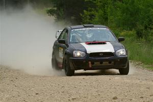 Mike Ryan's Subaru Impreza 2.5RS on SS1, Camp 3 North.