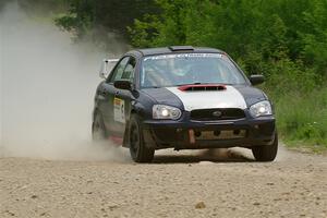 Mike Ryan's Subaru Impreza 2.5RS on SS1, Camp 3 North.