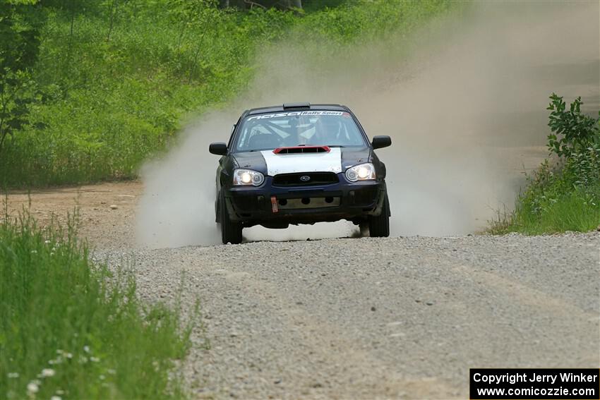 Mike Ryan's Subaru Impreza 2.5RS on SS1, Camp 3 North.