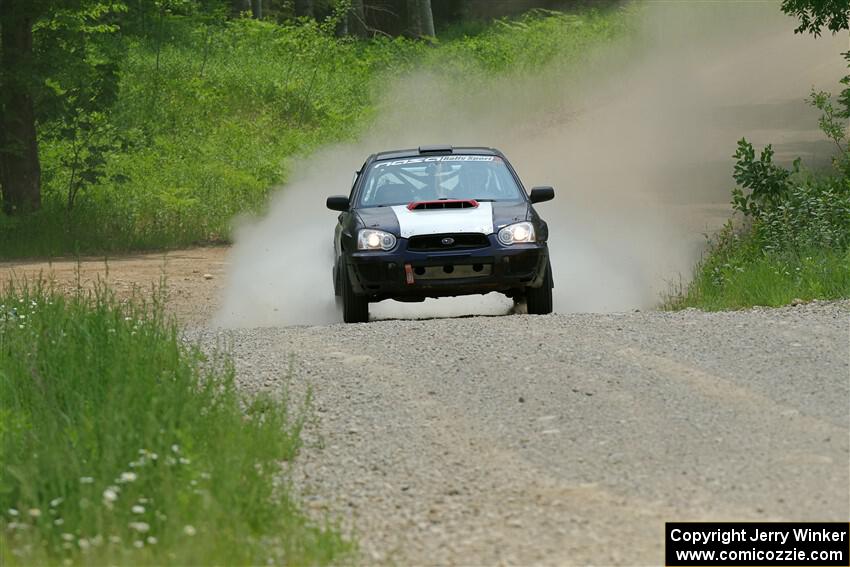 Mike Ryan's Subaru Impreza 2.5RS on SS1, Camp 3 North.