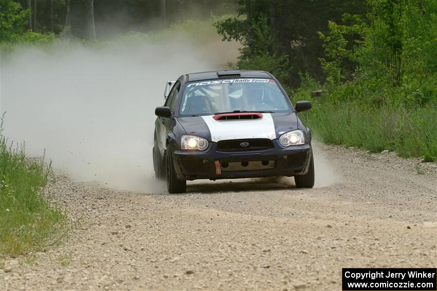 Mike Ryan's Subaru Impreza 2.5RS on SS1, Camp 3 North.