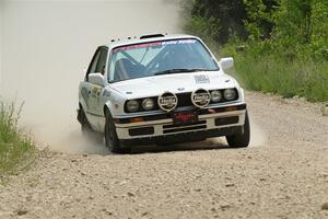 Heath Shively / Elena Huizar BMW 325i on SS1, Camp 3 North.