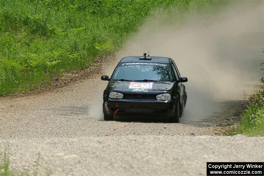 Chase Blakely / Mike Callaway VW GTI on SS1, Camp 3 North.