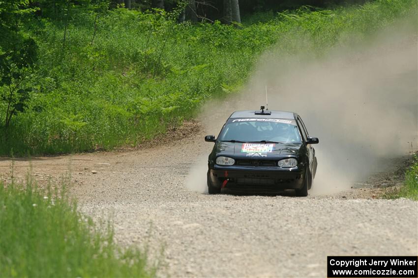 Chase Blakely / Mike Callaway VW GTI on SS1, Camp 3 North.