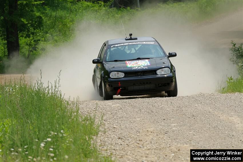 Chase Blakely / Mike Callaway VW GTI on SS1, Camp 3 North.