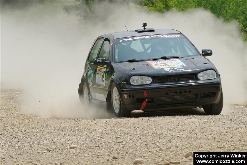 Chase Blakely / Mike Callaway VW GTI on SS1, Camp 3 North.