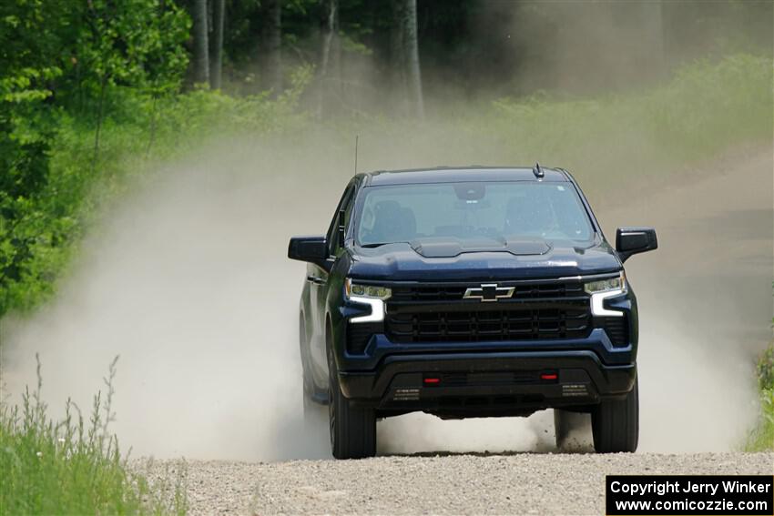 A Chevy Silverado sweeps SS1, Camp 3 North.