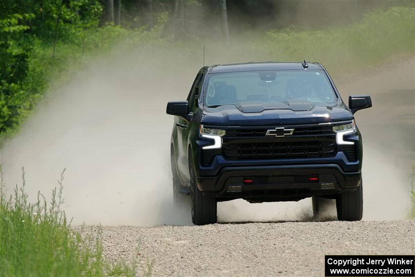 A Chevy Silverado sweeps SS1, Camp 3 North.