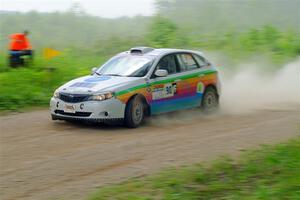 Sam Jacques / Trevor LaCombe Subaru Impreza on SS2, Skunk Creek.