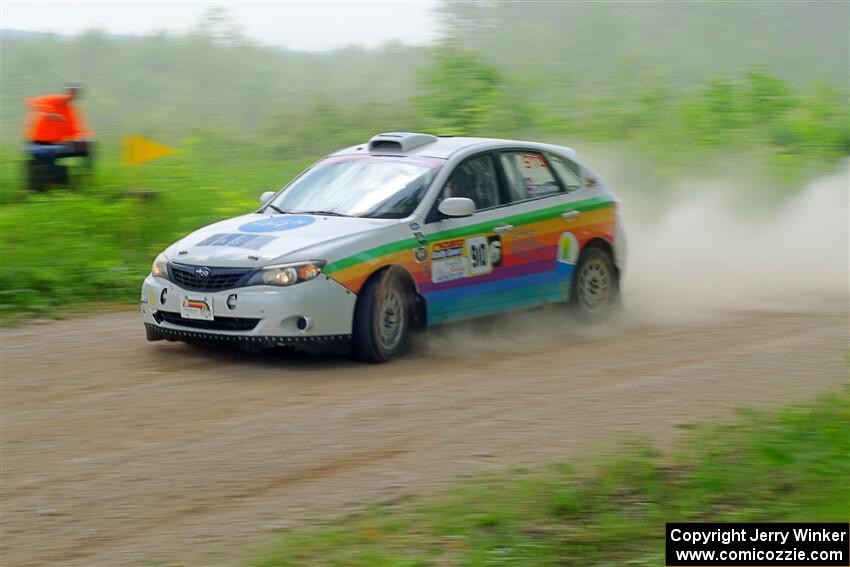 Sam Jacques / Trevor LaCombe Subaru Impreza on SS2, Skunk Creek.