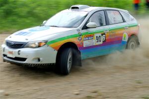 Sam Jacques / Trevor LaCombe Subaru Impreza on SS2, Skunk Creek.