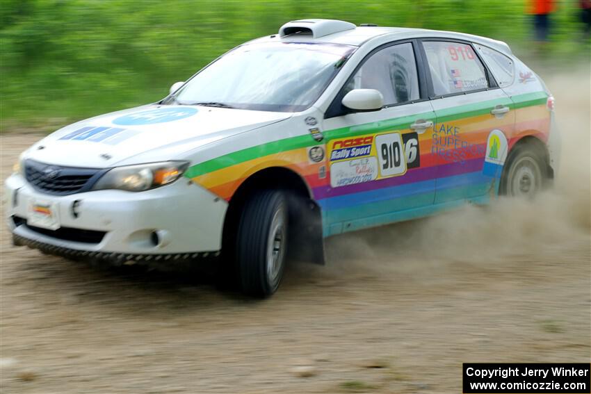 Sam Jacques / Trevor LaCombe Subaru Impreza on SS2, Skunk Creek.