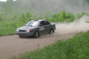 Dexter Clark / Jon McCallie Nissan Sentra SE-R on SS2, Skunk Creek.