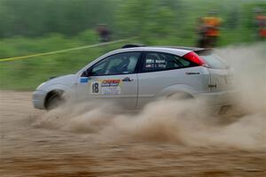 Srikanth Nayini / Otis Lee Miller Ford Focus SVT slides to a stop on SS2, Skunk Creek.