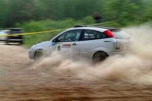 Srikanth Nayini / Otis Lee Miller Ford Focus SVT slides to a stop on SS2, Skunk Creek.