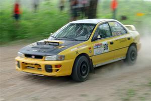 Katie Gingras / Steve Gingras Subaru Impreza on SS2, Skunk Creek.