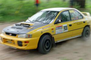 Katie Gingras / Steve Gingras Subaru Impreza on SS2, Skunk Creek.