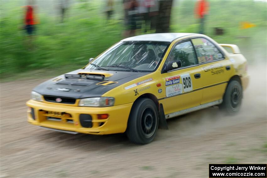 Katie Gingras / Steve Gingras Subaru Impreza on SS2, Skunk Creek.