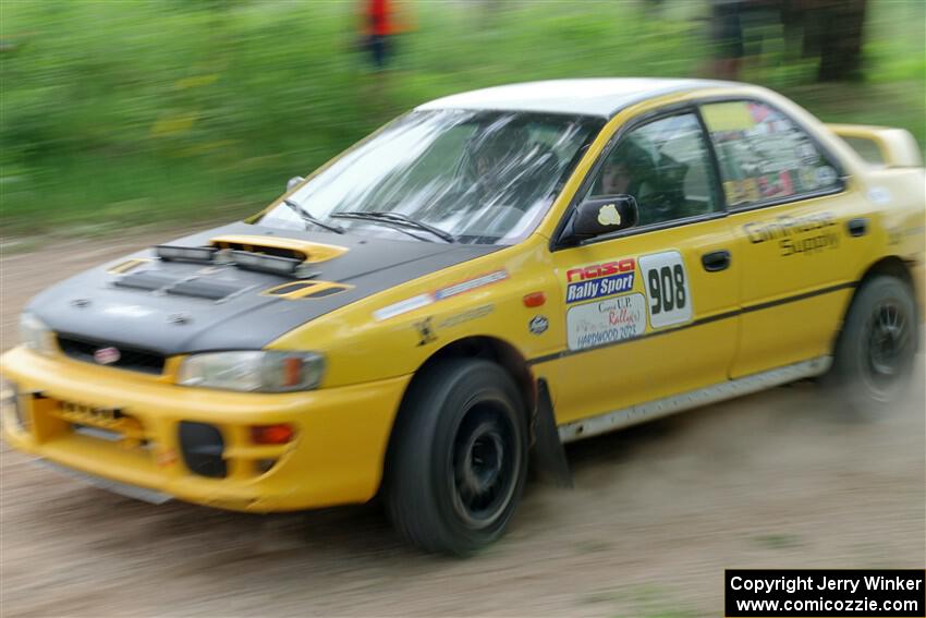 Katie Gingras / Steve Gingras Subaru Impreza on SS2, Skunk Creek.