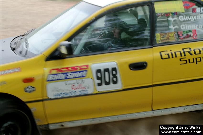 Katie Gingras / Steve Gingras Subaru Impreza on SS2, Skunk Creek.