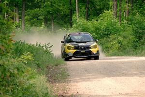 Colin Schulz / Ian Nelson Subaru WRX STi on SS3, Woodtick Hollow.