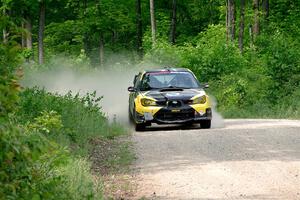 Colin Schulz / Ian Nelson Subaru WRX STi on SS3, Woodtick Hollow.