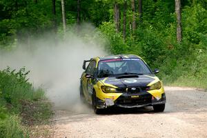 Colin Schulz / Ian Nelson Subaru WRX STi on SS3, Woodtick Hollow.