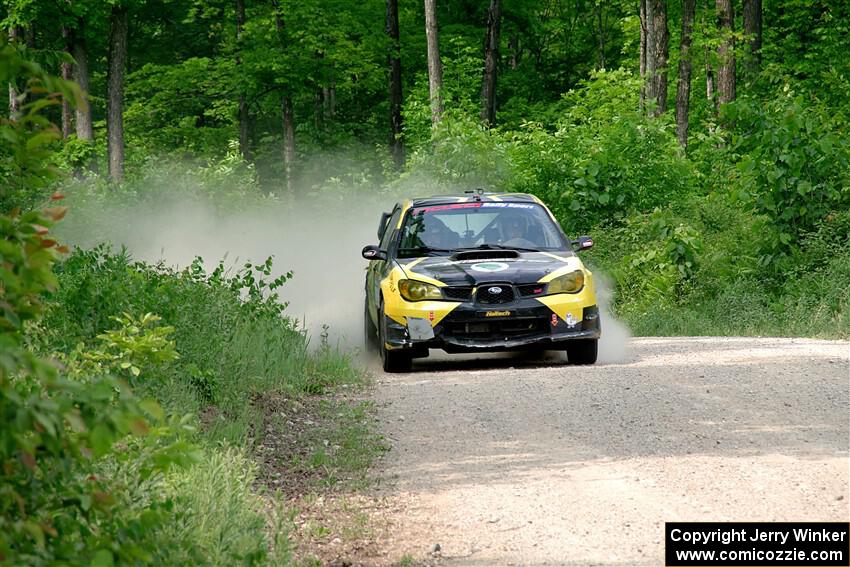 Colin Schulz / Ian Nelson Subaru WRX STi on SS3, Woodtick Hollow.