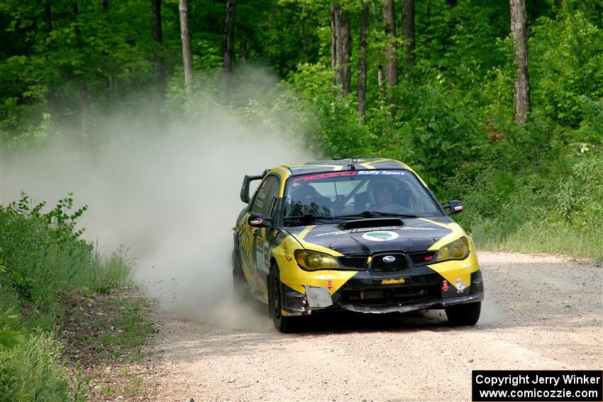 Colin Schulz / Ian Nelson Subaru WRX STi on SS3, Woodtick Hollow.