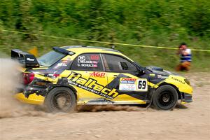 Colin Schulz / Ian Nelson Subaru WRX STi on SS3, Woodtick Hollow.