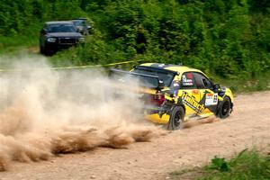 Colin Schulz / Ian Nelson Subaru WRX STi on SS3, Woodtick Hollow.