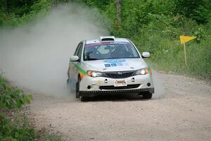 Sam Jacques / Trevor LaCombe Subaru Impreza on SS3, Woodtick Hollow.