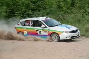 Sam Jacques / Trevor LaCombe Subaru Impreza on SS3, Woodtick Hollow.