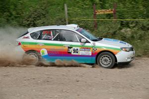 Sam Jacques / Trevor LaCombe Subaru Impreza on SS3, Woodtick Hollow.