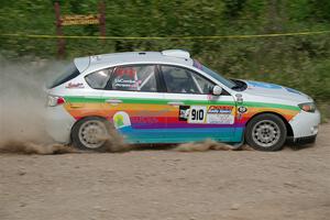 Sam Jacques / Trevor LaCombe Subaru Impreza on SS3, Woodtick Hollow.