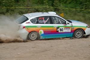 Sam Jacques / Trevor LaCombe Subaru Impreza on SS3, Woodtick Hollow.