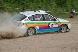 Sam Jacques / Trevor LaCombe Subaru Impreza on SS3, Woodtick Hollow.